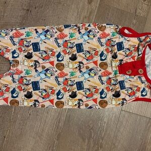 Colorful Cartoon Print Baby Romper